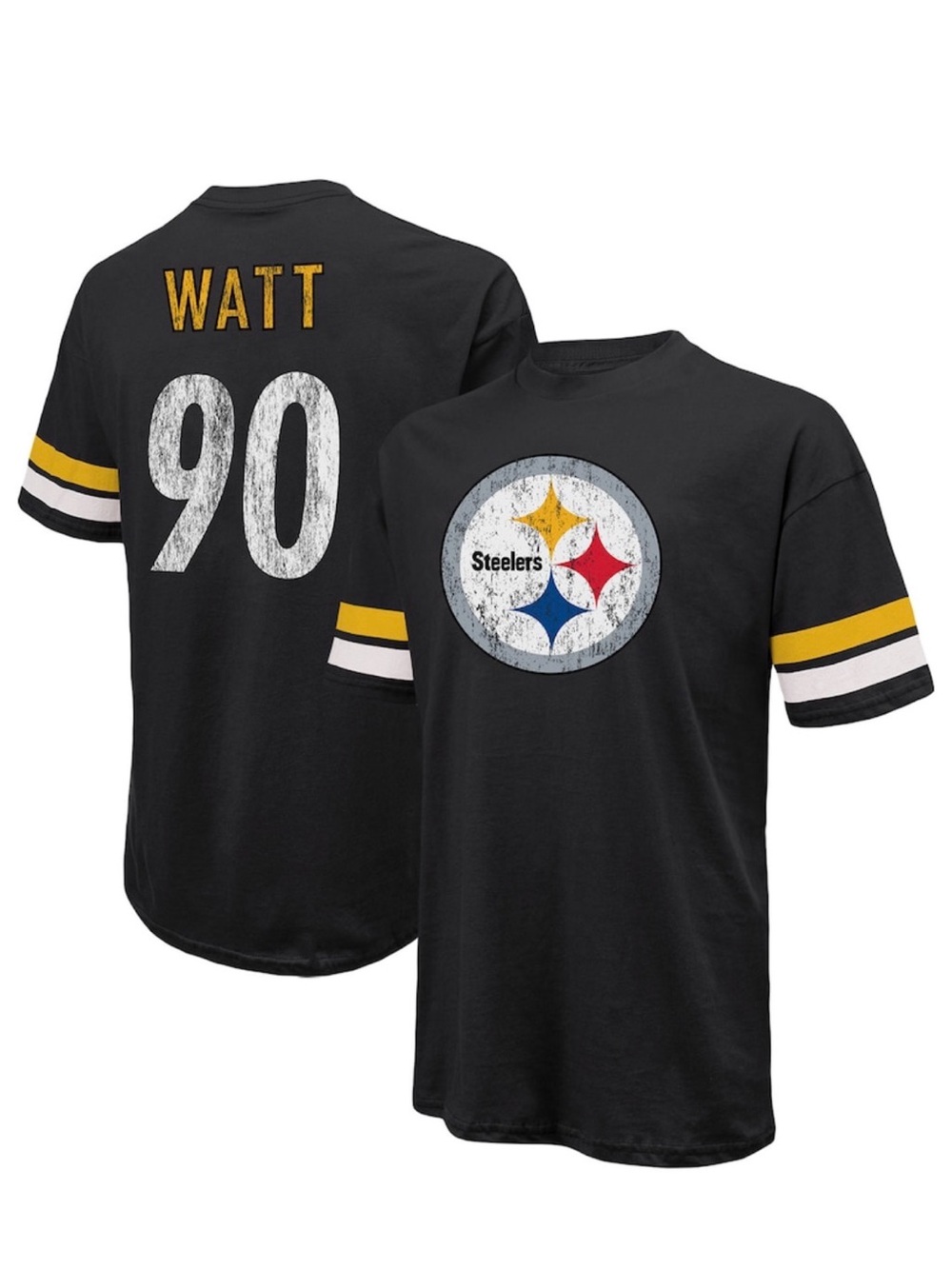 T.J. Watt Pittsburgh Steelers Majestic Threads Name Number Oversize T-Shirt NWT
